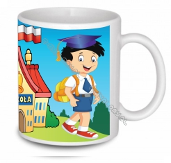 Kubek ceramiczny (dzieci, szkoła, flaga)