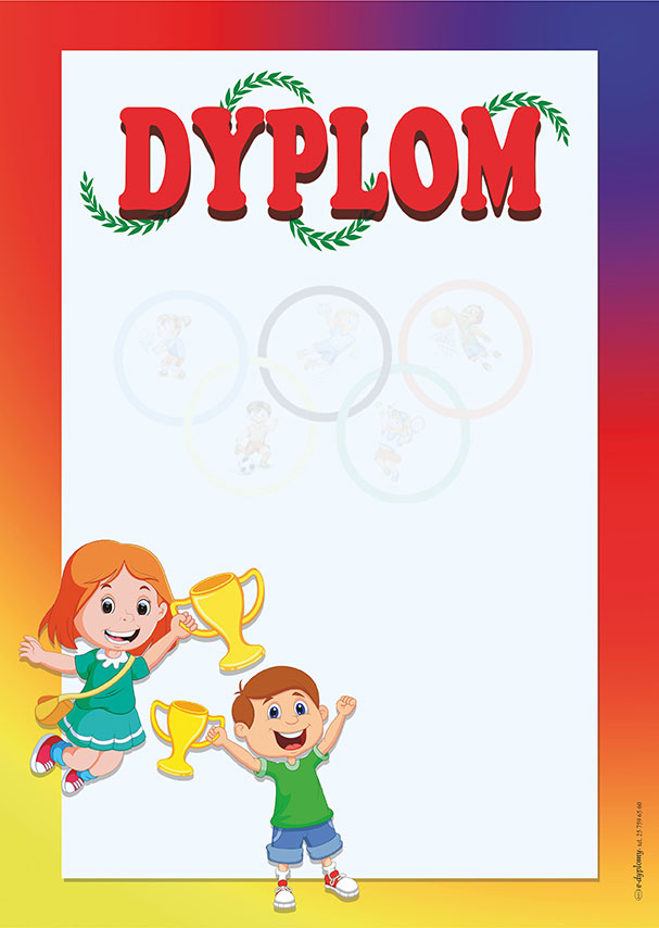 Dyplom Dla Przedszkolaka Za Udział W Konkursie Dyplom sportowy (dzieci)