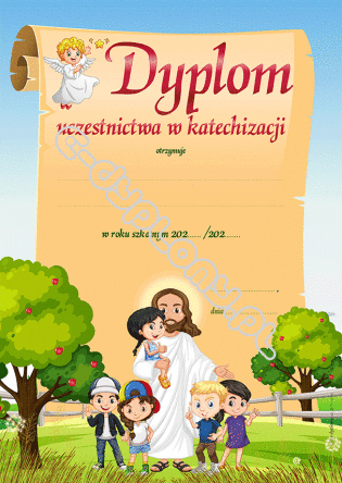 Dyplom uczestnictwa w katechizacji