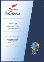 Dyplom Koperta "Absolwent" z kotylionem (3 kolory)