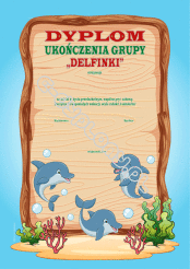 Dyplom ukończenia grupy "Delfinki"