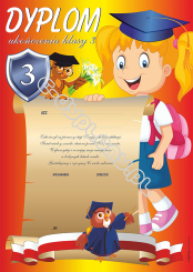 Dyplom A4 Ukończenia Klasy Trzeciej (UCZENNICA)