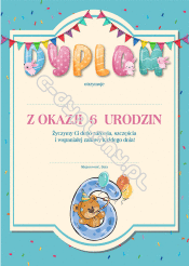 Dyplom Urodzinowy - 6 latka