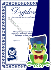 Dyplom Koperta z wkładką i emblematem "Żabka"