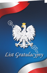 List gratulacyjny B5 z orłem białym