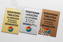 Tabliczka dodatkowa do pucharów i statuetek