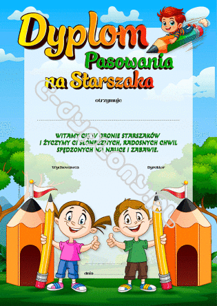 Dyplom pasowania na starszaka