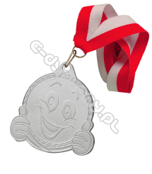 Medal "Buźka srebrna" z wstążką