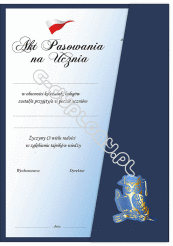 Dyplom Koperta "Akt Pasowania na Ucznia" z sówką