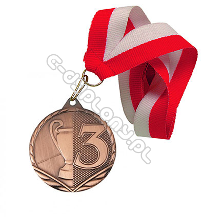 Medal brązowy 32mm z wstążką