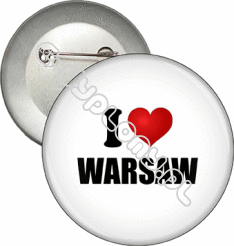 Przypinka "I love Warsaw"