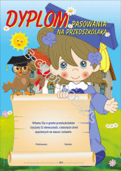 Dyplom pasowania na przedszkolaka (dziewczynka)