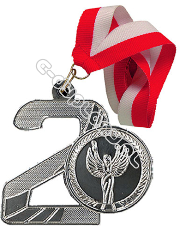 Medal srebrny uniwersalny z wstążką