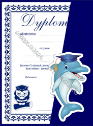 Dyplom Koperta z wkładką i delfinkiem