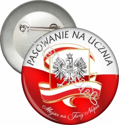 Przypinka "Pasowanie na Ucznia. Patriotyczna"