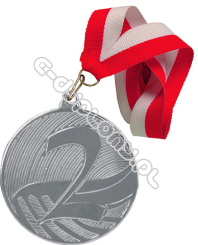 Medal srebrny uniwersalny 50 mm z wstążką