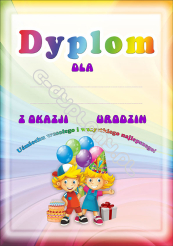 Dyplom - Moje urodziny