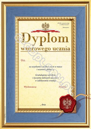 Dyplom Wzorowego Ucznia