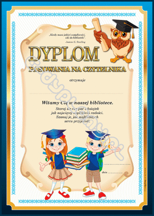 Dyplom Pasowania na Czytelnika
