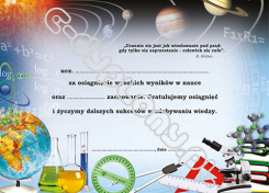 Dedykacja za osiągnięcie wysokich wyników w nauce