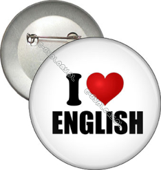 Przypinka "I LOVE ENGLISH"