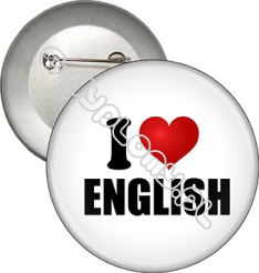 Przypinka "I LOVE ENGLISH"