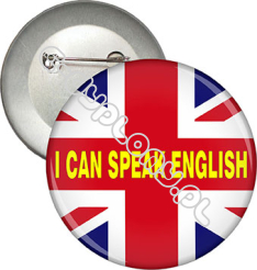 Przypinka "I CAN SPEAK ENGLISH"