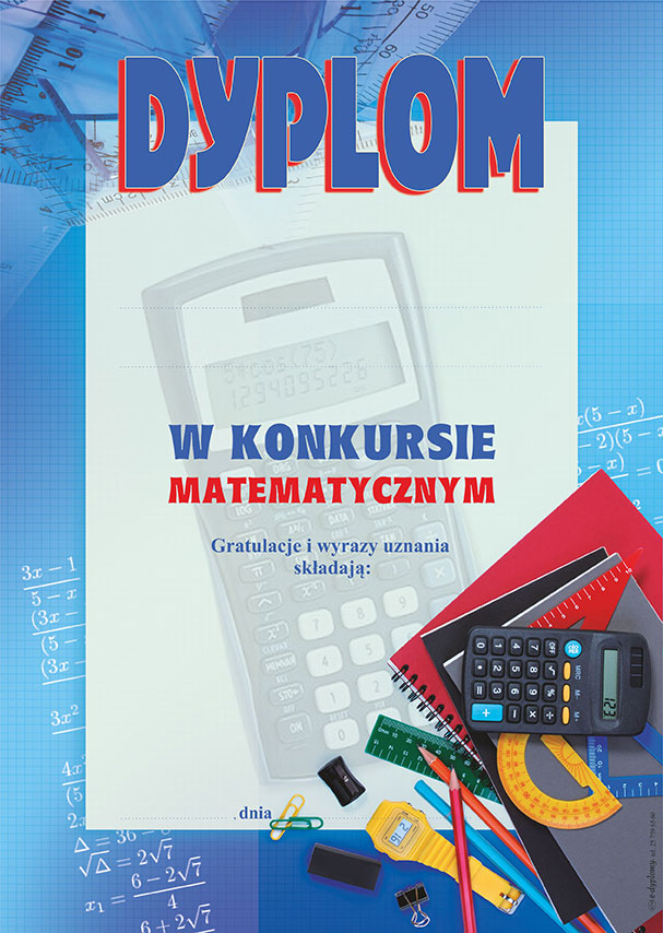 Konkurs Przedmiotowy Z Matematyki Dyplom za konkurs matematyczny