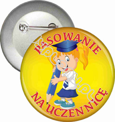 Przypinka "Pasowanie na Uczennicę"