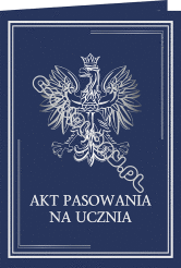 Teczka "Akt Pasowania na Ucznia" z kartonu ozdobnego