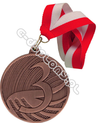 Medal brązowy uniwersalny 50 mm z wstążką