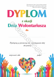 Dyplom z okazji Dnia Wolontariusza