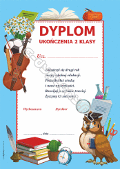 Dyplom A4 ukończenia 2 klasy szkoły podstawowej