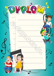 Dyplom na konkurs muzyczny dla dzieci