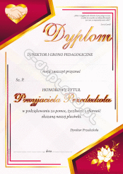 Dyplom "Przyjaciel Przedszkola"