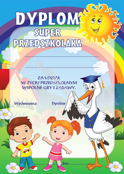 Dyplom Super Dziewczyny Do Druku Medal Przedszkolaka Do Wydruku - SL