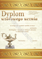 Dyplom wzorowego ucznia